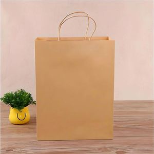 Eco Friendly Customized Brown Gift Shopping Paper Kraft Packaging <b>Bags</b> With Your Own Logo Kraft <b>Bag</b> - Product Image 1
