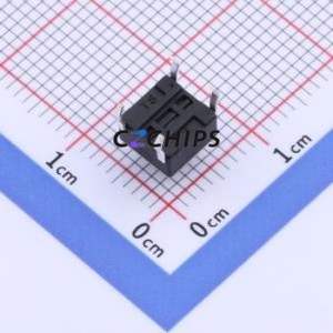 YTS1R0011DBT00 Tactile Switch Through hole Component (THT),6x6mm Switch Single Pole Single Throw Round Button 1.6N Through Hole - Product Image 2