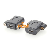 Adaptor kunci sekrup USB C dudukan Panel, Coupler wanita tipe-c ke betina untuk dudukan Kabinet dan sasis, USB 3.1 Gen2 Gbps 10 Passthru