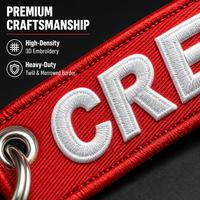 Porte-clés personnalisé brodé sur mesure avec logo brodé, porte-clés tissé personnalisé