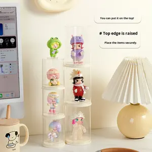 ชั้นวางของเล่นสไตล์ครีมที่ทันสมัยกันฝุ่นตู้ตุ๊กตาตั้งโต๊ะสำหรับกล่องเก็บของเลโก้ - Product Image 3