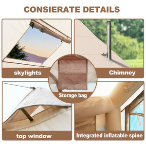 Large Outdoor Family <strong>Tent</strong> for Camping Waterproof Oxford Canvas with Air Cotton Glamping Inflatable Feature - Product Image 3