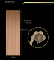 Panneaux de revêtement de bardage cannelé décoratif pour murs intérieurs, demi-rond, flexible, en bois tambour pour murs courbes, colonnes arrondies