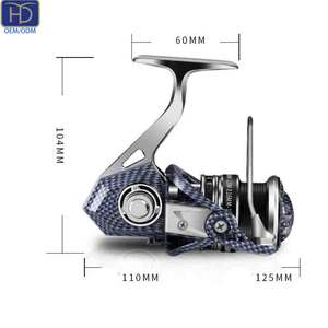 HYD OEM/wheels صب الطعم الأيسر/الأيمن/قضبان الغزل جميع الأسلاك المعدنية كوب عجلة عالية السرعة البحرية CNC بكرات الصيد - Product Image 6