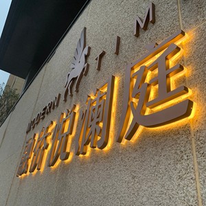 Plaque d'adresse personnalisée XINGYI en acrylique creux 3D, étanche IP65, éclairée par LED néon, alimentée par courant alternatif, pour extérieur - Product Image 1