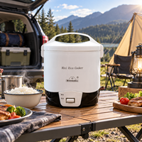 Cuisinière à riz électrique portable pour voiture 220V 1,5L, avec minuterie numérique et fonction maintien au chaud pour le camping