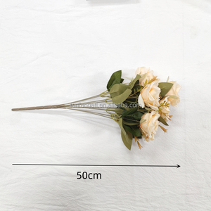 7 ramo de rosas rizadas decoración de arco de boda <span class=keywords><strong>10</strong></span> colores al por mayor a granel precio de fábrica diseño personalizado rosas flores artificiales a granel - Product Image 5