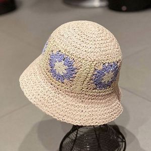 Wholesale Handmade Floral Fisherman's <b>Hat</b> <b>Straw</b> <b>Hat</b> Women Summer Outing Shade Crochet <b>Straw</b> Bucket <b>Hats</b> - Product Image 5
