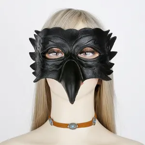 Maschera di Halloween Cross Border carnevale festa in pelle animale oro nero argento maschera aquila
