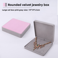 Boîtes à bijoux en velours arrondies, vente en gros, OEM, haute qualité, pour bagues, colliers, boucles d'oreilles, bracelets, emballages pour cadeaux de mariage