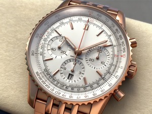 Reloj de Pulsera Cronógrafo de Lujo para Hombre, Marca Bls Factory Breitlinges Navitime, de Acero Inoxidable, con Esfera de Esqueleto y Volante de Inercia, Resistente al Agua - Product Image 2