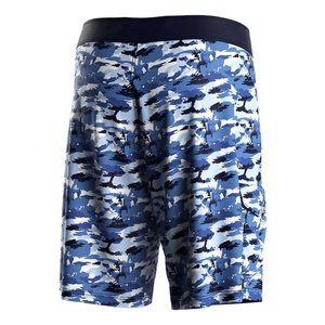 Shorts de pêche à séchage rapide avec protection UV, extensibles dans 4 directions, confort toute la journée, camouflage bleu - Product Image 4