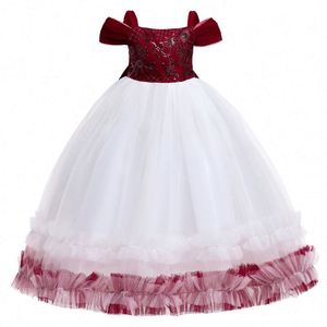 4ourcostumes Nouvelle Arrivée Robes de Princesse en Gaze à Volants, Paillettes et Nœud Papillon pour Enfants et Bébés Filles - Product Image 1