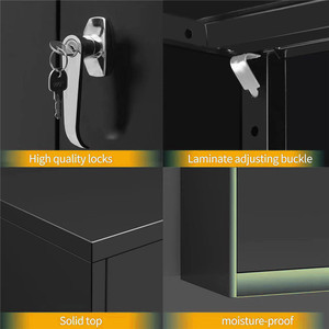 Rangement de bureau personnalisé 2 portes <span class=keywords><strong>4</strong></span> étagères <span class=keywords><strong>armoire</strong></span> de rangement classeur en métal avec casier de haute qualité pour un usage commercial - Product Image 5