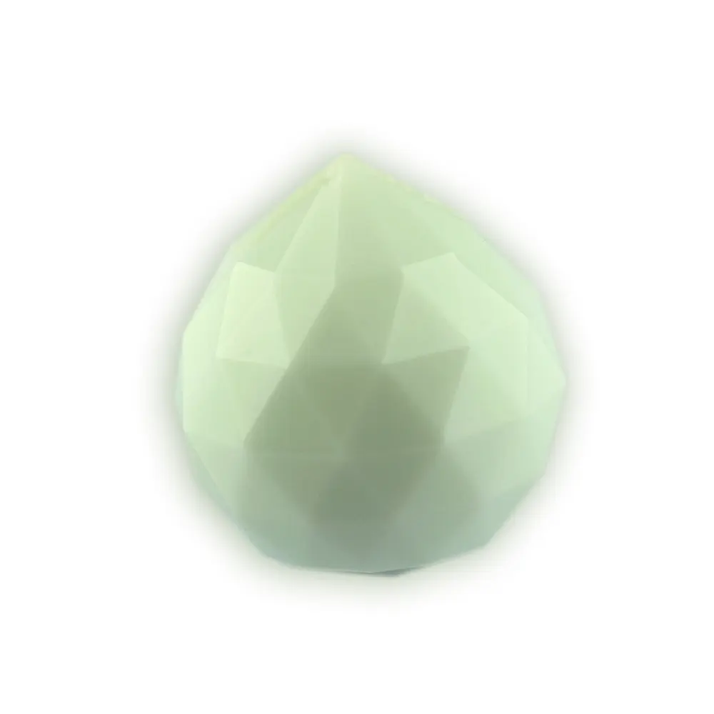 De piedras preciosas sueltas en forma de Jade verde de cristal de piedra de gema 30mm araña de cristal colgante bola facetada para casa