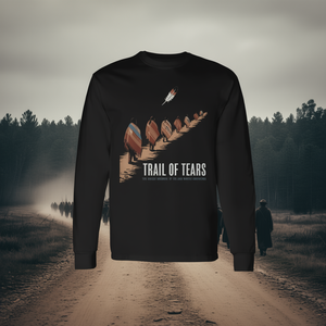 T-shirt à manches longues Trail Of Tears, design sur le thème de l'histoire des Amérindiens - Product Image 3