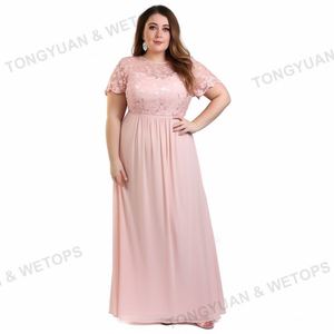 <strong>Plus</strong> <strong>Size</strong> <strong>Dress</strong> for Fat Women 4Xl 5Xl 6Xl 7Xl Short Sleeve Pink Long <strong>Bridesmaid</strong> <strong>Dress</strong> Wedding Maxi <strong>Plus</strong> <strong>Size</strong> Evening <strong>Dresses</strong> - Product Image 5