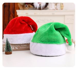 Chapeau de Père Noël classique rouge en velours avec bordure en fourrure, long chapeau de fête pour enfants et adultes pour Noël - Product Image 1