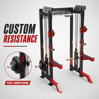 Cage de musculation multifonction robuste avec cadre d'entraînement multifonction et poulie à câble – Équipement de gym