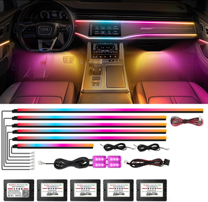 New Car Symphony LED lạnh dòng ánh sáng sợi quang ánh sáng RGB Giấc Mơ Màu ứng dụng điều khiển LED Nội Thất môi trường xung quanh bầu không khí đèn - Product Image 2