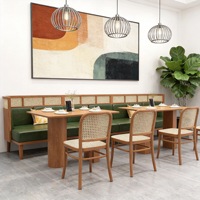Ensemble de salle à manger commercial avec banquette pour les restaurants de nouilles, les restaurants de restauration rapide, les restaurants à thème d'Asie du Sud-Est