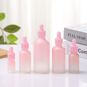 Flacone in Vetro <span class=keywords><strong>Rosa</strong></span> per Cosmetici e Oli Essenziali 10-100ml, Bottiglia per Siero Liquido con Contagocce - Product Image 6