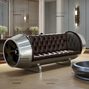 Phong Cách Công Nghiệp Nhôm Da Đinh Tán Sofa Cá Nhân Thiết Kế Đồ Nội Thất Cho Whiskey Bar Nhà Chính Hãng Đồ Nội Thất Bằng Da - Product Image 6