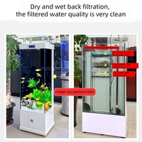 Grand Aquarium Rectangulaire avec Filtration pour Décoration de Salon et Aménagement Paysager Intérieur
