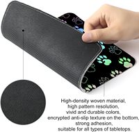 Tapis de souris carré antidérapant en caoutchouc style anime Dog Paw, accessoire pour ordinateur portable/ordinateur de bureau, 9,4x7,8x0,12 pouces