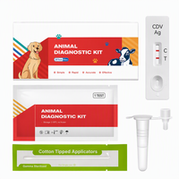 Kit de test rapide vétérinaire professionnel pour cliniques vétérinaires – Bandelettes de diagnostic de qualité laboratoire pour le parvovirus et la maladie de la peste canine et féline (CPV, CDV, FPV)