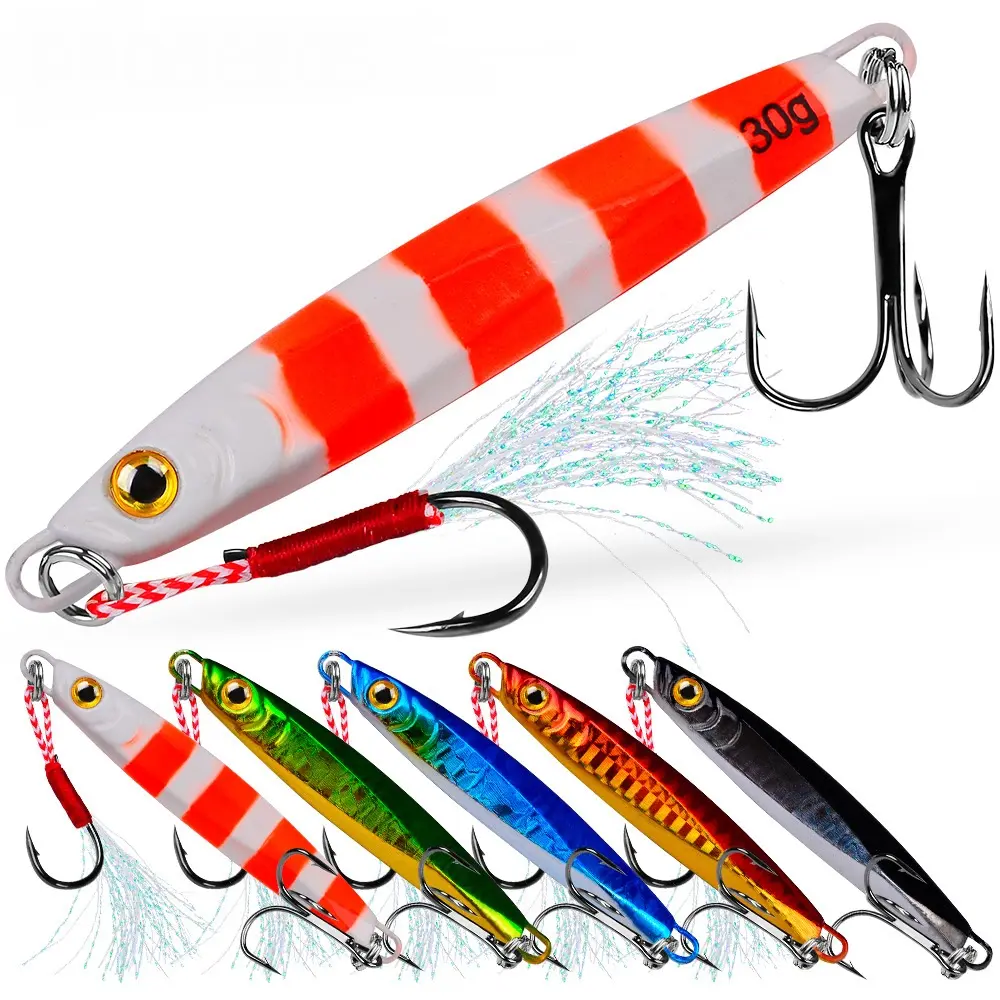 R 7g 10g 15g 20g 30g 5Colors Artificial Metal Jig Lure Sinking Lead Fish Bait For Freshwater And Saltwater customization