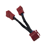 Faisceau de câblage personnalisé en Y, 8 broches, connecteur Junior Power Timer femelle 927367-1 vers boîtiers mâles 969191-3, câble de distribution 1 vers 2