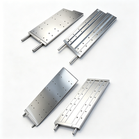 Plaque de refroidissement liquide sur mesure usinée CNC avec tubes intégrés, dissipateur thermique en aluminium à tubes de cuivre pour l'électronique industrielle