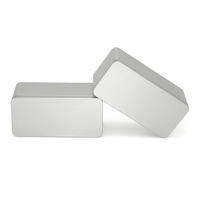 Boîte en métal rectangulaire, argent mat, vide, personnalisable avec logo, 190x90x85mm, pour emballage cadeau, bonbons, thé