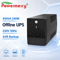 Onduleur hors ligne 450VA 240W monophasé 230V 50Hz avec AVR à onde sinusoïdale simulée pour ordinateur de bureau, routeur, TPV, usage de secours en Europe