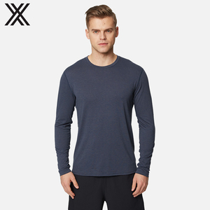 Barato al por mayor de <span class=keywords><strong>la</strong></span> fábrica de secado rápido poliéster hombres <span class=keywords><strong>gimnasio</strong></span> de entrenamiento pequeño de cuello redondo de <span class=keywords><strong>manga</strong></span> larga T Shirt - Product Image 1
