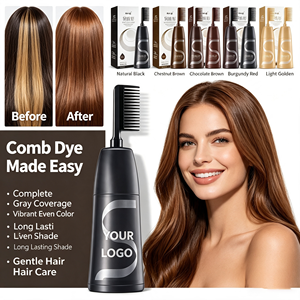 Chuyan - Champú para el Cabello con Colorante Natural a Base de Hierbas, Sin Amoníaco, con Aplicador de Peine, Tinte Permanente, Venta al por Mayor, Marca Privada - Product Image 1