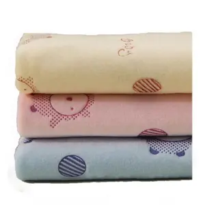 Minky velour fabric cartoon glue printing soft hand warm keep baby cloth fabric