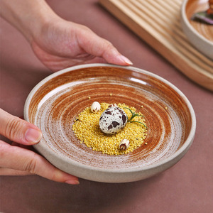 <span class=keywords><strong>Assiette</strong></span> en <span class=keywords><strong>porcelaine</strong></span> rétro japonaise, plat moderne en grès pour salade <span class=keywords><strong>ou</strong></span> steak, idéal pour les mariages, événements <span class=keywords><strong>ou</strong></span> la restauration à domicile - Product Image 3