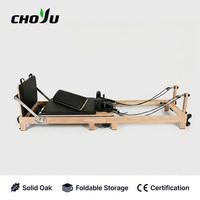 Machine de Pilates Reformer en bois de chêne massif, pliable, portable, réglable, gain de place, durable, pour studio, santé, écologique