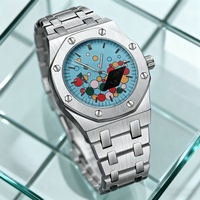 Montre Homme Tendance Thème Bonbons, Grande Taille Octogonale 45mm, Alliage, Design Élégant, Lumineuse, Étanche 30M, Quartz – Meilleure Vente à l'Export