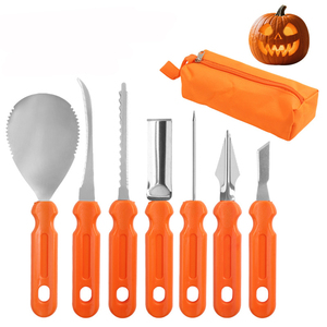 Halloween Pumpkin Carving Tool Stainless Steel Graver Suit Scraper for Kitchen Art Manual Operation - Product Image 1