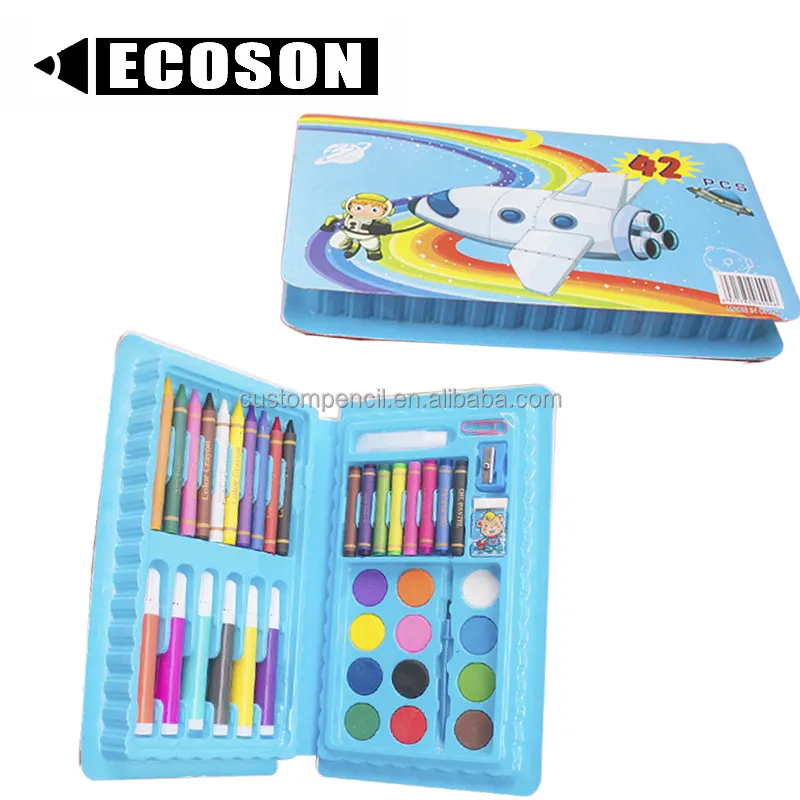 Kinder Künstler Malen Mal werkzeuge Skizzieren Bleistift Kunst Set 72 Stück Kid Art Supplies Kunst Farbset