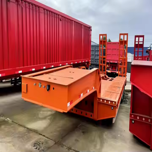 50Ton/60Ton de dos ejes de alta resistencia hidráulica cuello de cisne Lowboy Semi remolque camión comercial remolques de camiones - Product Image 6