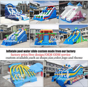 Équipement d'amusement Glissière d'eau <span class=keywords><strong>gonflable</strong></span> petit dauphin à double voie pour <span class=keywords><strong>piscine</strong></span> <span class=keywords><strong>hors</strong></span> <span class=keywords><strong>sol</strong></span> - Product Image 5