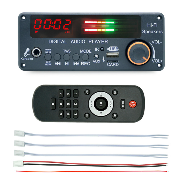 2026 June New Product 50W+50W+100W Subwoofer 2.1 Channel TPA3116 Record MP3 Player Power Amplifier Board Bass Treble