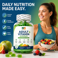Gummies vitaminées à croquer pour adultes aux fruits rouges mélangés pour cheveux, peau et ongles