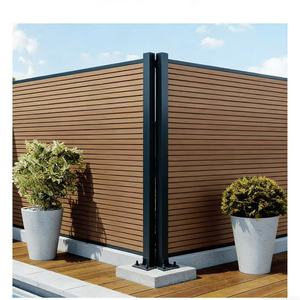 Exterior Aluminum Plastic Slat Wood Privacy Panel <strong>Decorative</strong> <strong>Garden</strong> Outdoor Wpc Patio Deck <strong>Fences</strong> <strong>for</strong> Houses - Product Image 4