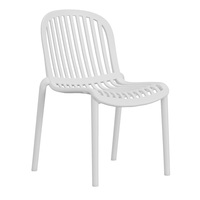 Chaises de jardin en plastique multicolores pour terrasse extérieure avec accoudoirs, sièges en PP résistants aux intempéries avec dossier creux