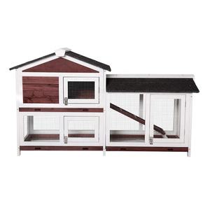 Outdoor Massief Hout Groot Huisdier Huis Bamboe Konijn Huis Kooien Coop Houten Konijnen Hok - Product Image 2